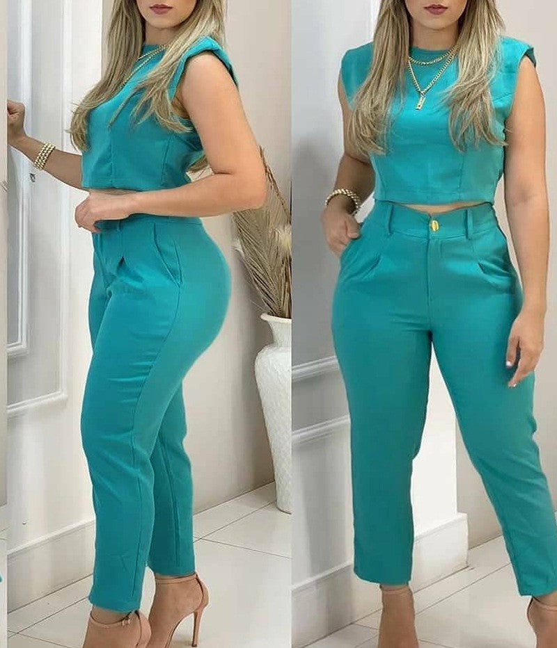 Conjunto Feminino Calça e Blusa Social - Roberta