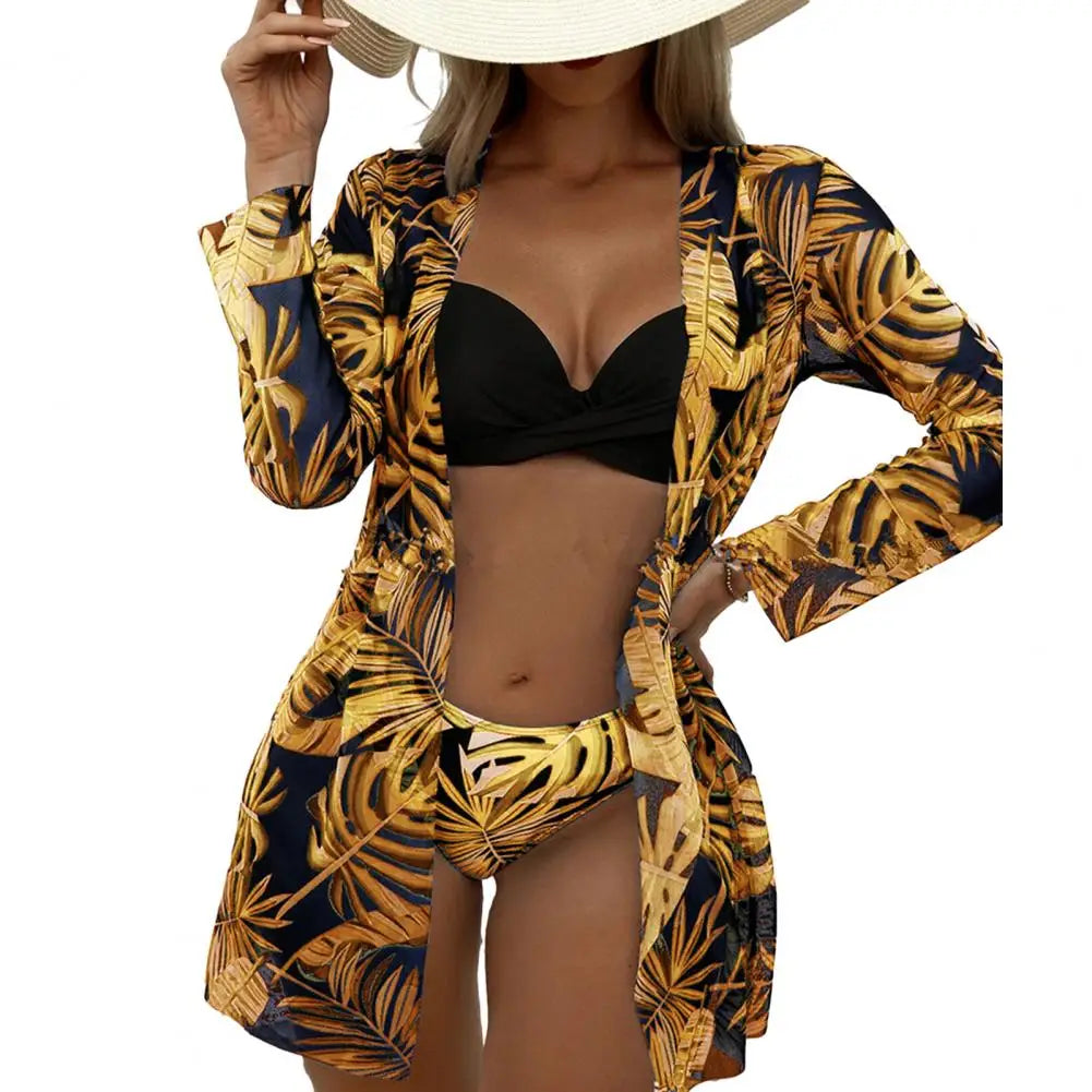 Conjunto de Biquíni Feminino Cintura Alta e Sutiã Tomara que Caia
