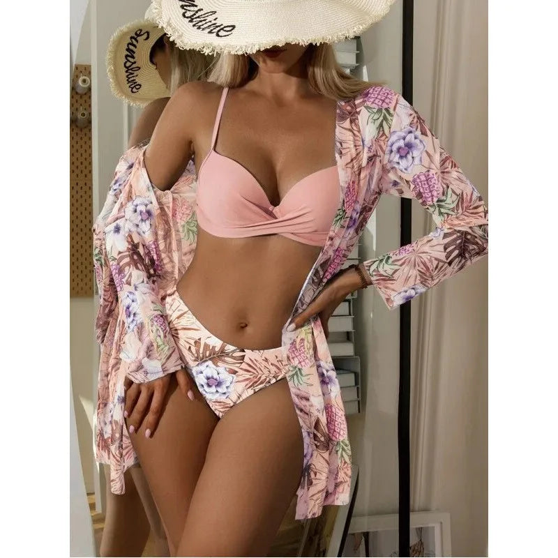 Conjunto Biquíni Feminino Saia de Praia com Bojo Maryeli